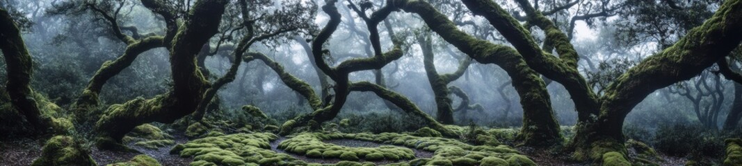 Moss-Covered Forest, Ethereal Beauty