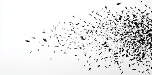 Poster - Fragmented and shattered elements after an explosion. Shattering and destruction effect. Demolition surface. Modern visual representation