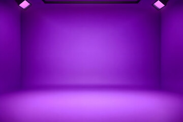 Poster - empty purple studio room, used as background for display your products