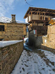 Wall Mural - Winter view of Village of Kovachevitsa, Bulgaria