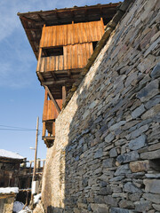 Wall Mural - Winter view of Village of Kovachevitsa, Bulgaria