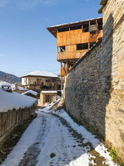 Wall Mural - Winter view of Village of Kovachevitsa, Bulgaria