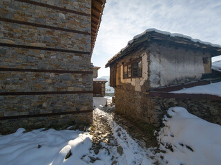 Wall Mural - Winter view of Village of Kovachevitsa, Bulgaria