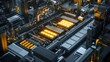 © djatinako - Futuristic Factory: Automated Assembly Line with Glowing Components