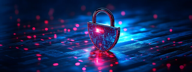 Poster - virtual secure internet data protection. technology concept