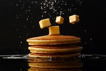 Sticker - Stack of Pancakes with Butter and Syrup