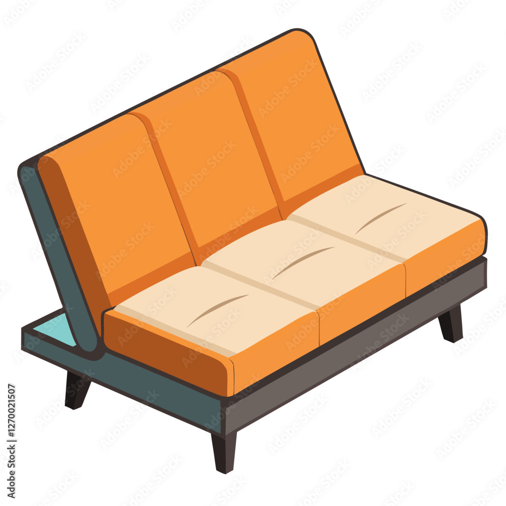 Image vectorielle Stock Convertible Futon Vector Illustration - Cartoon ...