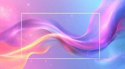 Poster - Abstract Background with Flowing Lines and a Frame for Text Placement