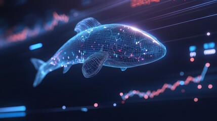 Poster - Abstract Financial Market Analysis: Digital Whale and Stock Market Graph