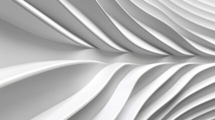 Poster - sleek white wave pattern creating modern and elegant texture. this design adds depth and sophisticat
