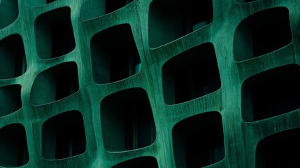 Poster - Abstract Teal Architectural Grid:  A Modern Design Texture
