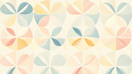 Poster - Abstract Pastel Floral Pattern: Delicate, Modern, and Versatile Background