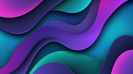 Poster - Abstract Gradient Wave Background with Vibrant Color Transitions