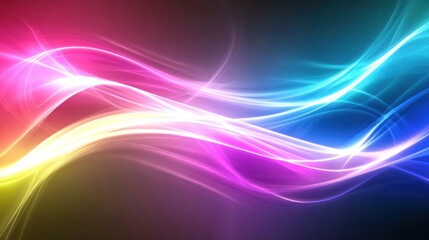 Aufkleber - Abstract Colorful Energy Wave Background with Vibrant Light Streaks
