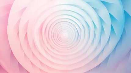 Poster - Abstract Spiral Tunnel in Pastel Pink and Blue Colors Gradient Design
