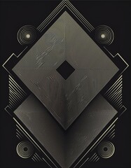 Poster - abstract geometric line design element. generated image