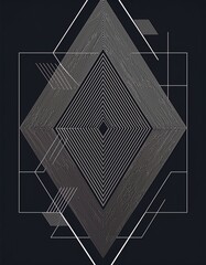 Poster - abstract geometric line design element. generated image