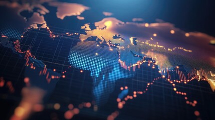 Poster - Real-time financial trend visualization with stock market fluctuations, economic forecast tools, and global trade analytics