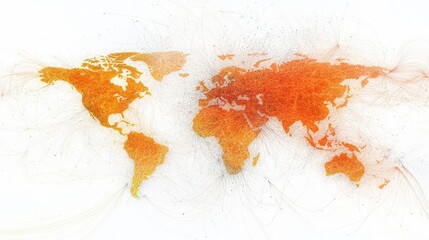 Poster - Seamless banking connectivity, high-speed global transactions visualized on a digital world map.