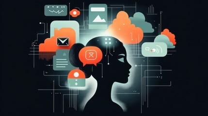 Poster - Digital Mindscape: A Visual Representation of Data Processing and Thought