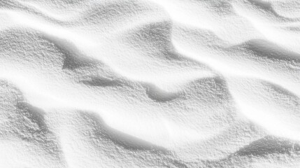 Poster - Gentle waves of pristine, untouched snow spread across the ground, illuminated by soft winter light. The smooth surface invites a sense of calm and tranquility, evoking peaceful winter memories