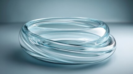Poster - Elegant Glass Sculpture: A Symphony of Light and Transparent Form