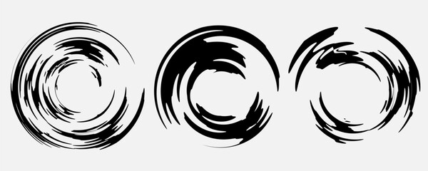 Wall Mural - brush circles. grunge circles. brush circles design eps 10 art and illustration