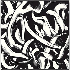 Wall Mural - Abstract tangled forms graphic design