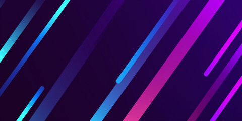 Poster - Diagonal vivid neon stripes creating dynamic abstract background