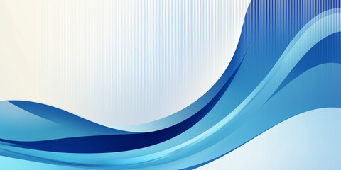 Poster - Abstract blue wave flowing over white striped background
