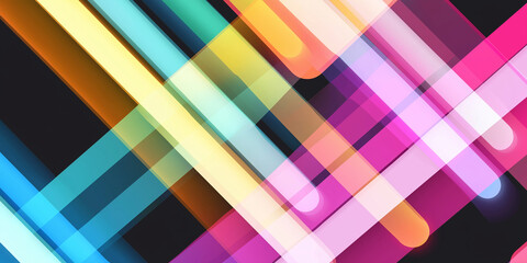 Poster - Colorful intersecting lines creating dynamic abstract background