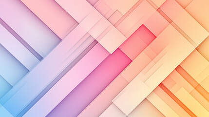 Leinwandbilder - Pastel colored geometric shapes creating modern abstract background