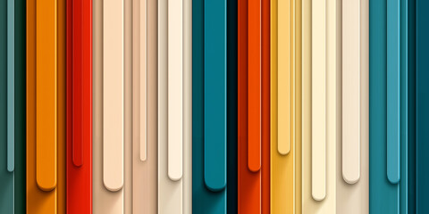 Aufkleber - Colorful retro stripes forming a modern abstract background