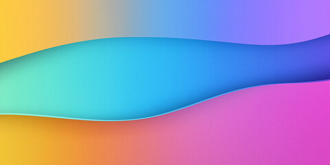 Aufkleber - Abstract colorful wavy background creating a sense of depth and modernity