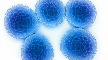 Poster - Microscopic view of cells dividing and multiplying, showing biological processes