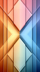 Poster - Geometric shapes overlapping, creating a colorful and dynamic abstract background