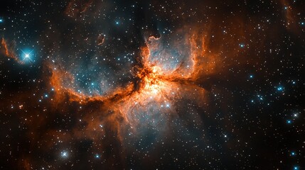 Wall Mural - cosmic explosion of nebula outer space astronomical image universe wide view stellar formation