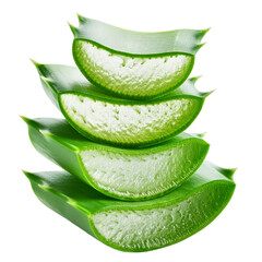 Wall Mural - aloe vera isolated on white background full depth of field