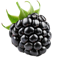 Wall Mural - blackberry isolated on white background full depth of field