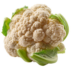 Wall Mural - cauliflower isolated on white background full depth of field