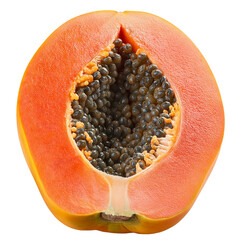 Wall Mural - papaya isolated on white background full depth of field