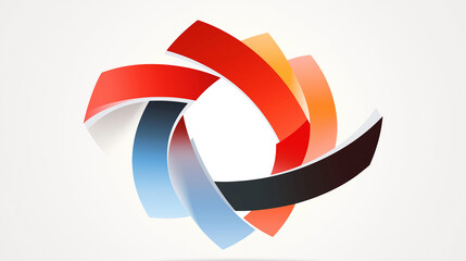 Aufkleber - Colorful abstract circular design creating a dynamic visual flow