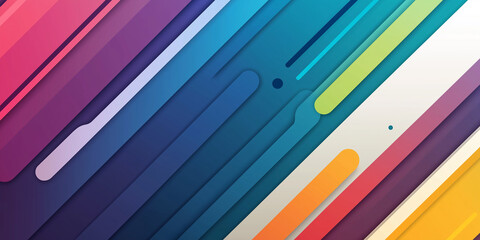 Poster - Colorful diagonal stripes creating dynamic abstract background