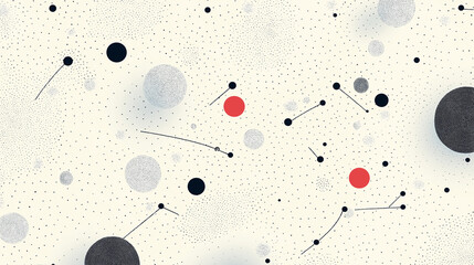 Poster - Abstract universe expanding with connecting dots and lines
