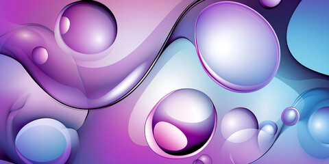 Aufkleber - Abstract background showing spheres floating on colorful wavy surface