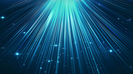 Aufkleber - Light beams and stars shining through space background
