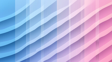 Poster - Abstract background with diagonal wavy stripes creating a gradient effect from blue to pink