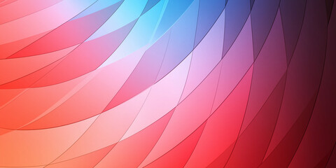 Leinwandbilder - Abstract background showing overlapping curved triangles creating colorful gradient