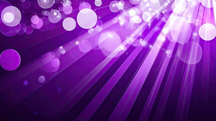 Poster - Abstract purple bokeh background with light rays