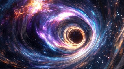 Canvas Print - cosmic gateway through dimensions a journey beyond space and time exploring interstellar wormholes a